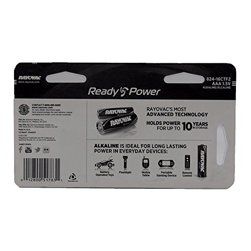 Rayovac 824-16Ltj Aaa Alkaline Batteries [16 Pk] #TOP1