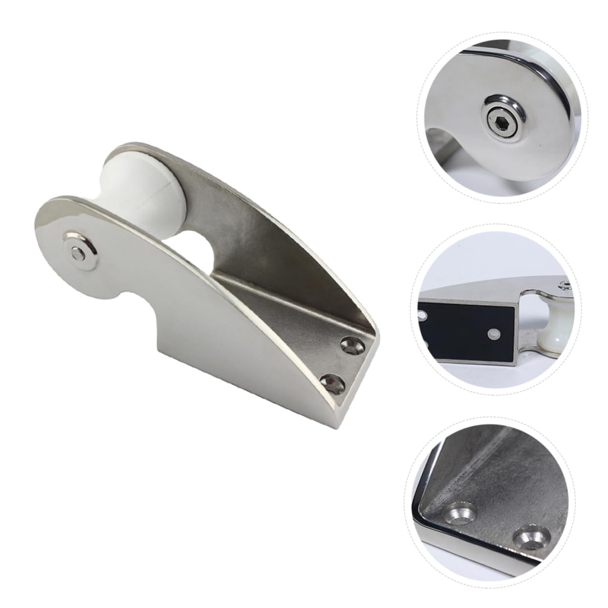 BESPORTBLE Guide-chaîne D'ancre De Proue en Acier Inoxydable 316, Rouleau en Nylon Dur, Support D'ancre 50x165 Mm, Accessoires D'amarrage Marin pour Bateaux Et Yachts