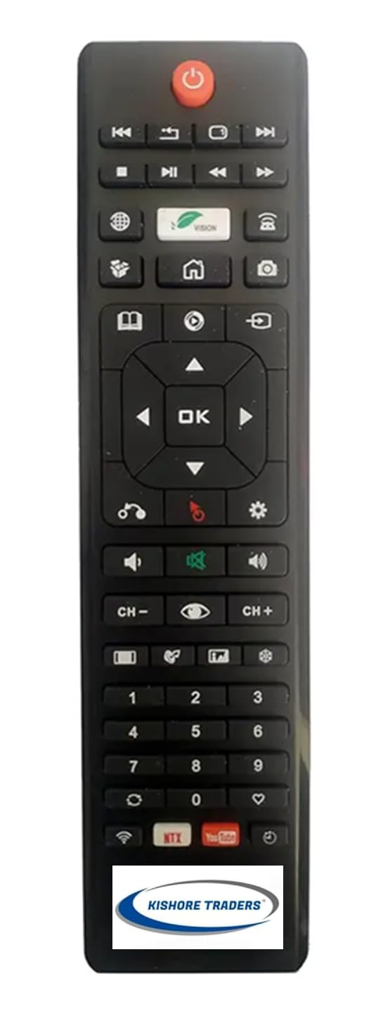 Kishore Traders Remote Control Compatible with VW Smart Led TV VW32F5 (Please Match Your Old Remote with Given Image, for Work It Must Be Exactly Same As Shown in Image) Kishore Traders Remote Control Compatible with VW Smart Led TV VW32F5 (Please Match Your Old Remote with Given Image, for Work It Must Be Exactly Same As Shown in Image)