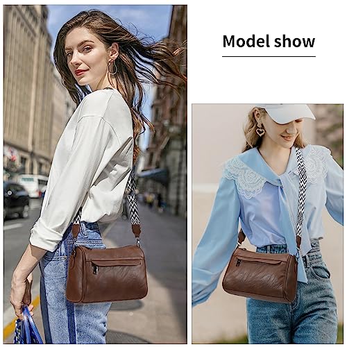 Image of KL928 Crossbody Purses for Women Shoulder Bags with 2 Straps,Black
