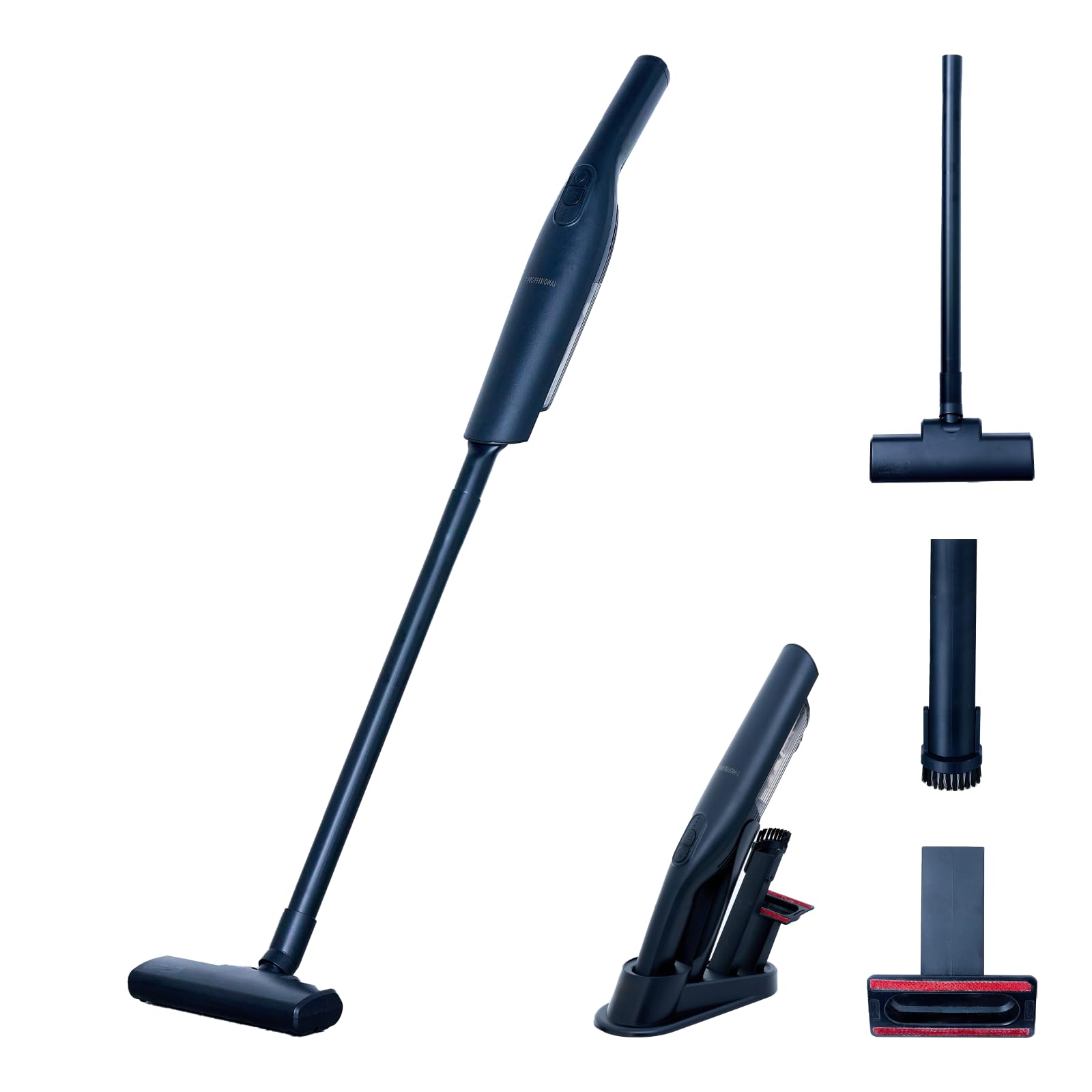 T-PROFESSIONAL コードレス掃除機 ザ・サイクロンクリーナー スティック ハンディ 2WAY サイクロン式 ハンディクリーナー 掃除機 コンパクト 水洗い可能 軽量 軽い 8000Pa 3種類のノズル(代引不可)【送料無料】 Amazon | T-PROFESSIONAL 掃除機 コードレス スティック ハンディ 2WAY