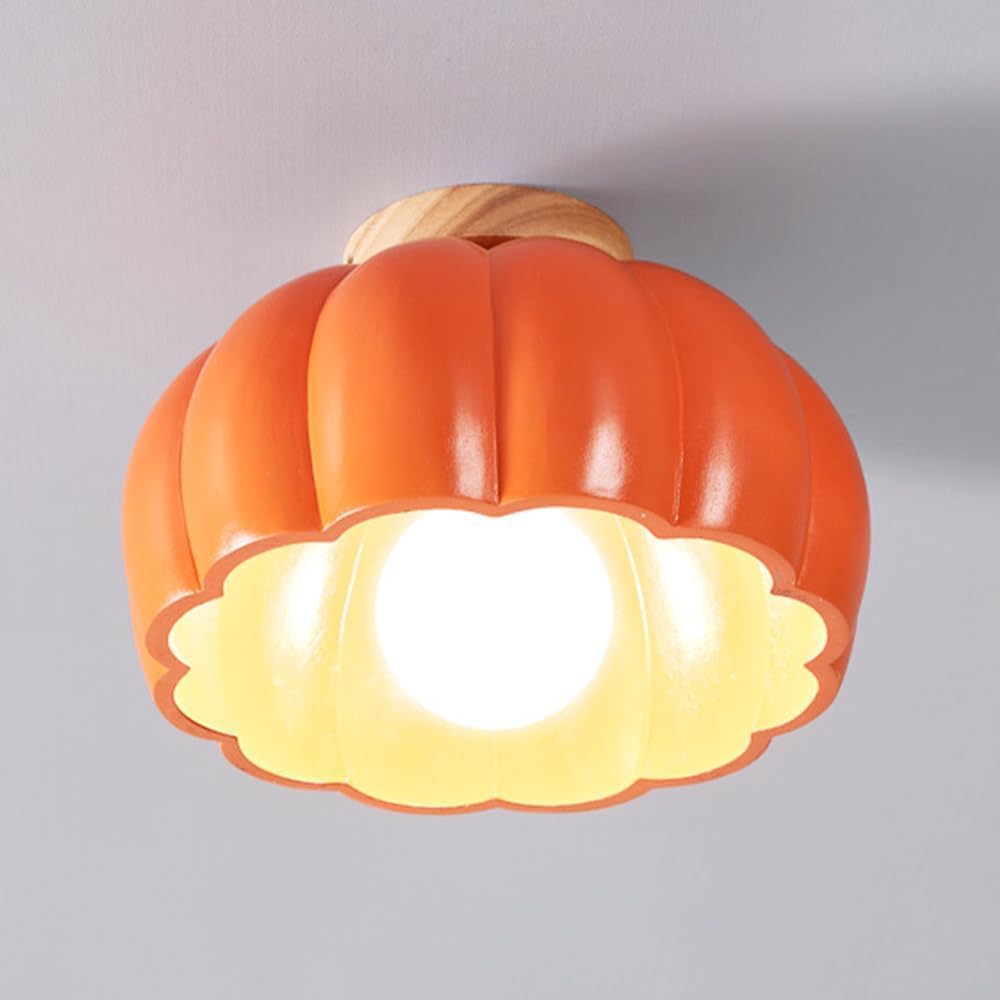 Lámpara de techo empotrada para iluminar pasillos oscuros con cúpula naranja 8