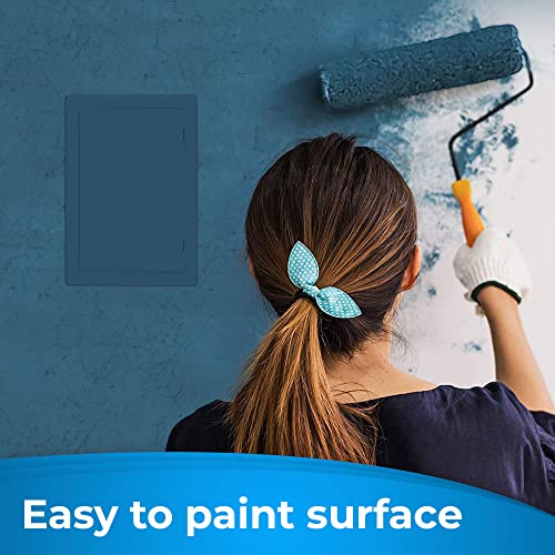 Image of Access Panel for Drywall - 4 x 6 inch - Wall Hole Cover - Access Door - Plumbing Access Panel for Drywall - Heavy Durable Plastic White