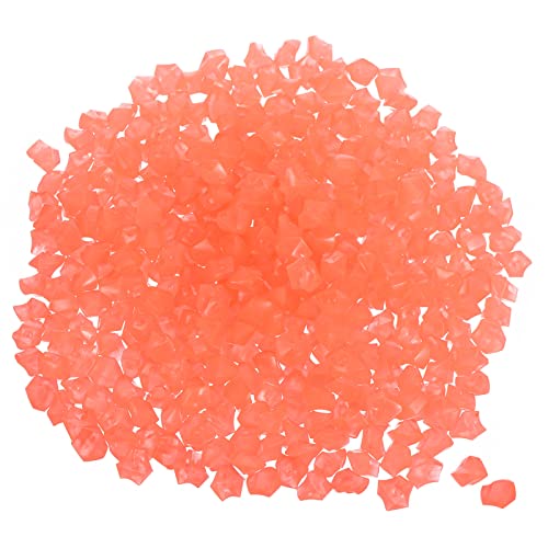 sourcing map 800 piedras brillantes de 8 a 10 mm, decoración de piedras luminosas en la oscuridad, decoración de bricolaje naranja decorativo para jardín, planta en maceta, pecera