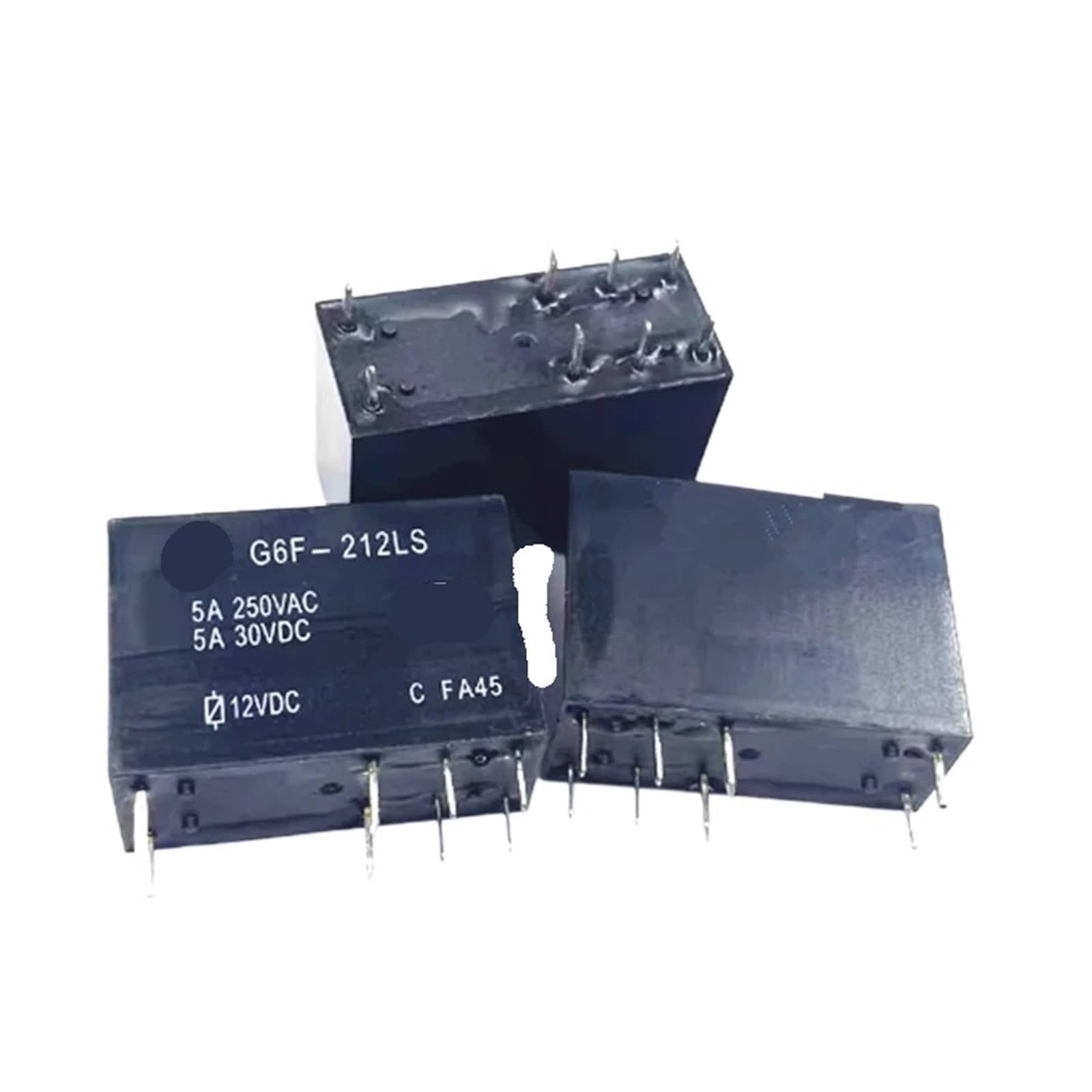 Relais G6F-212LS G6F212LS 12VDC micro relais de puissance 12V 5A DCV12 8 pins, lot de 5