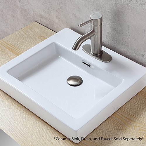 Plaque couvercle protection Luxier DKPL-7B robinet cuisine évier 4 pouces
