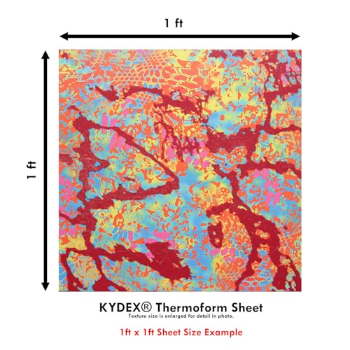 Image of KYDEX Thermoform Sheet - (P1 Texture) - (Infused Print) - (12in x 12in) - (Kryptek Obskura - Loki) - (1 Sheet) - (for Holster Making & Hobby) - (USA Made)