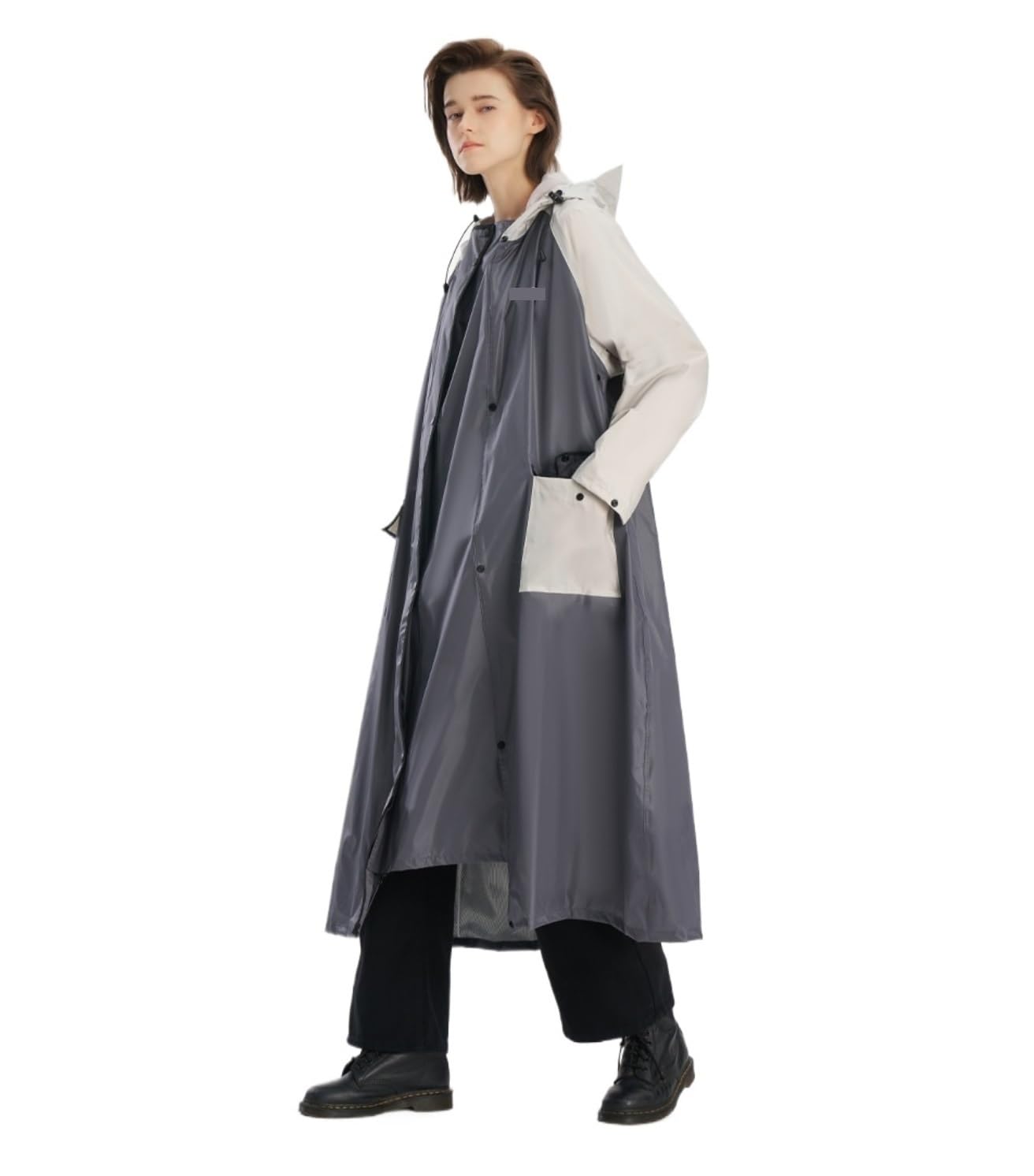 Poncho Antipioggia Impermeabile Impermeabile Da Uomo, Giacca Antipioggia Lunga Con Cappuccio, Cappotto Pesca Di Emergenza Mantella Antipioggia