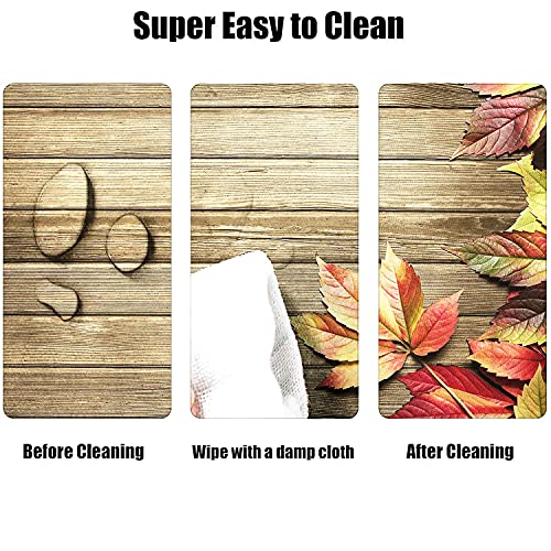 Atury Maple Leaves Polyester Tablecloth,68X48In Oval Fall Table Cloth Waterproof, Windproof And Wrinkle-Proof Tablecloths Restaurant Terrace Table Decoration Table Cover, Fits Tables 48In X 68In #TOP4