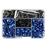 Boulons Kits Carénage Kit Boulons Carénage Moto Pour Pour TRANSALP XLV600 XLV 600 Vis Fixation, Clips, Écrous Fixations De Carrosserie Moto Clips Fixation Vis(Bleu)