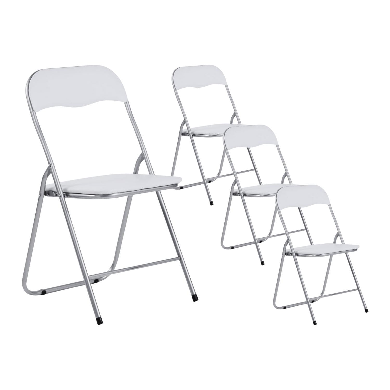 7H SEVEN HOUSE Pack 4 Sillas Plegables Acolchadas Basic 44x46x79cm 7house