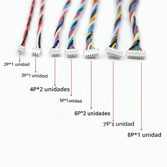 Foto 2 de 4 de Cable Adaptador Dupont de Paso de 1,25mm a 2,54mm, 9 Uds.
