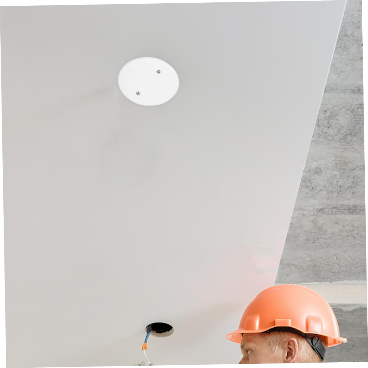60pcs Waterproof Ceiling Cover Plate Octagonal Outlet Cover for Electrical Wiring Blank Light Fixture Protector Suitable for Indoor and Outdoor Use