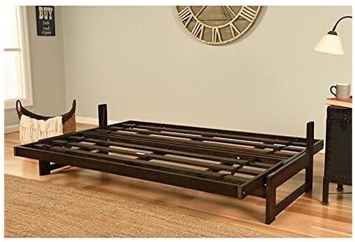 Maykoosh Full Size Futon Frame Set - Reclaimed Mocha Finish, Convertible Sofa Bed for Living Room, Guest Room