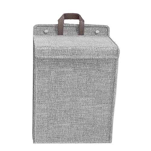 Panier à Linge Pliable, Paniere a Linge Sale, Panier à Linge Gain De Place Grande Capacité Grande Ouverture, Panier de Rangement Suspendu pour Vêtements de Pépinière, Salle de Bain, gris grand