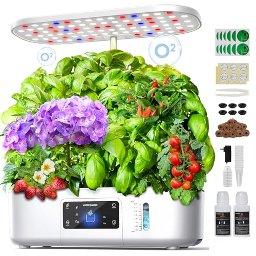 Ahopegarden Hydroponics Growing System Kit Indoor Herb Garden with Grow