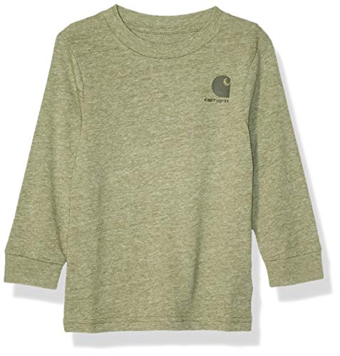 Carhartt Baby Boys Long Sleeve Graphic Tee T-Shirt, Outdoors (Olivine Heather), 6M