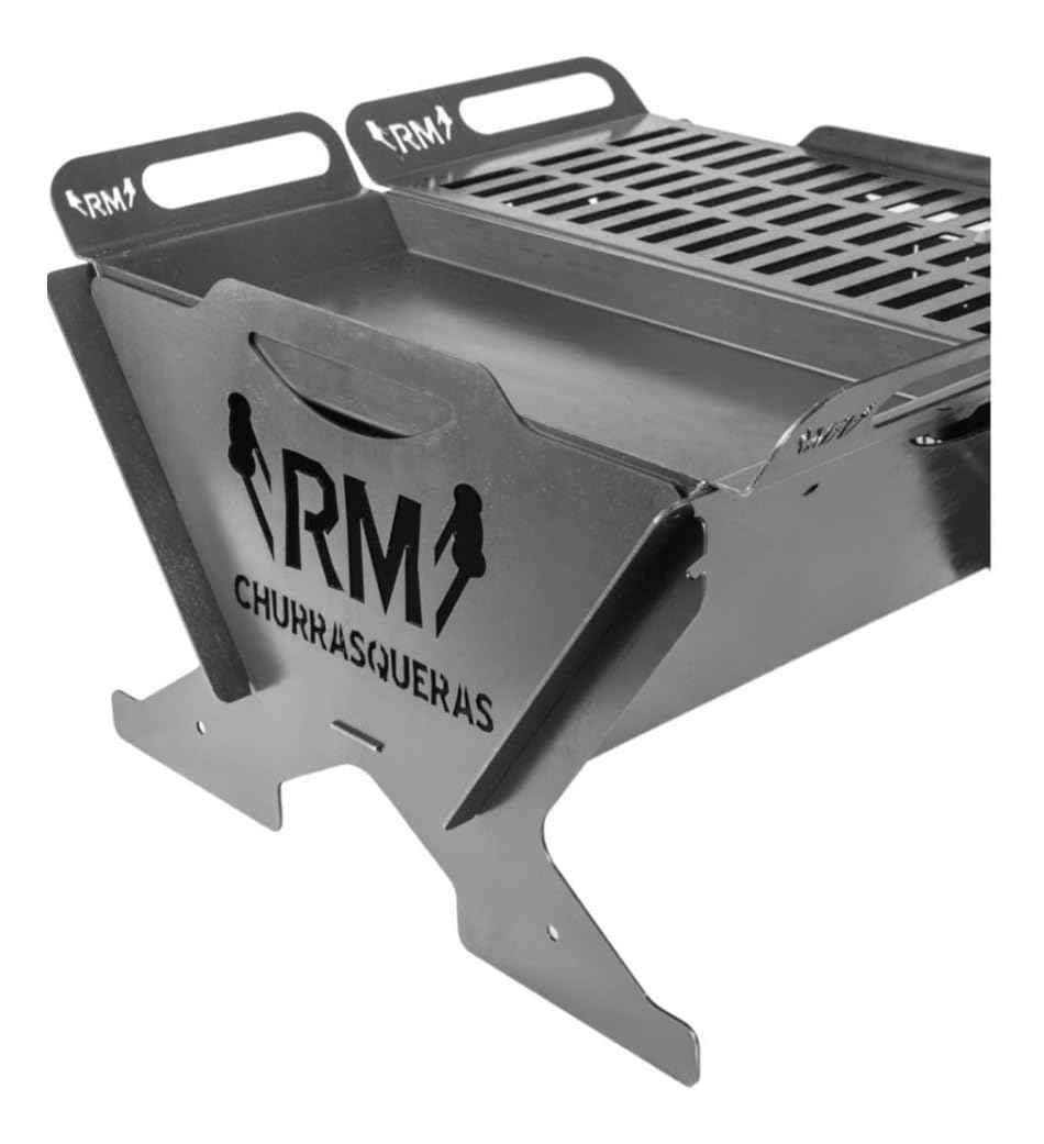 Griglia asador argentina resistente prodotta in Argentina - Griglia argentina premium - Parrilla Asado - Completamente smontata Sor pampa grill (Griglia per verdure aggiuntiva)