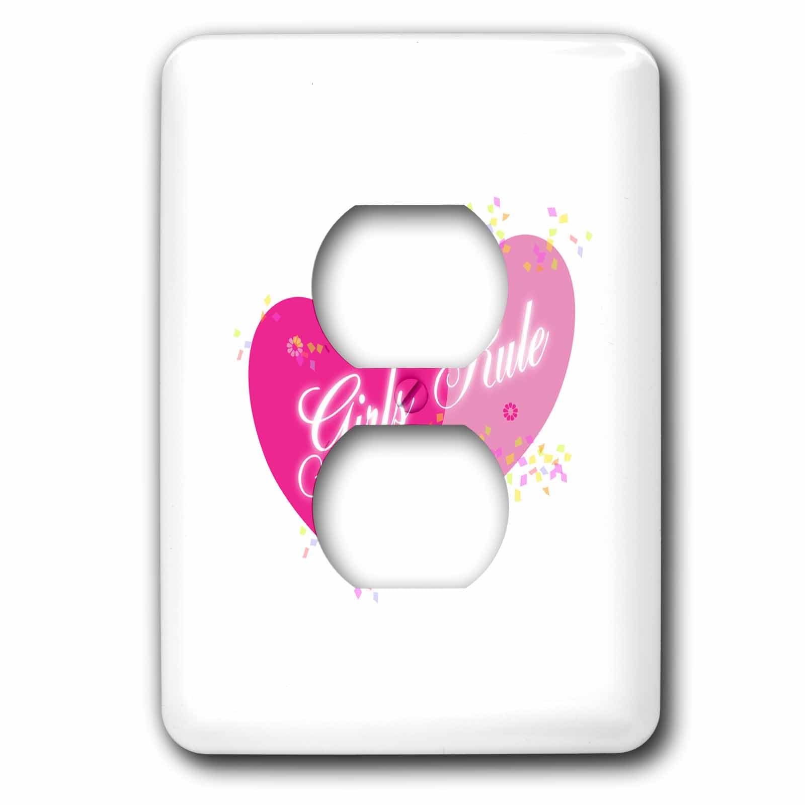 Prises de coeurs roses pour filles multicolore | Plaque déco murale