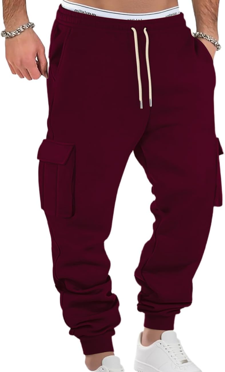 Men's Casual Sweatpants Pants Workout Joggers Stretch Sweat Pants Lounge Athletic P...