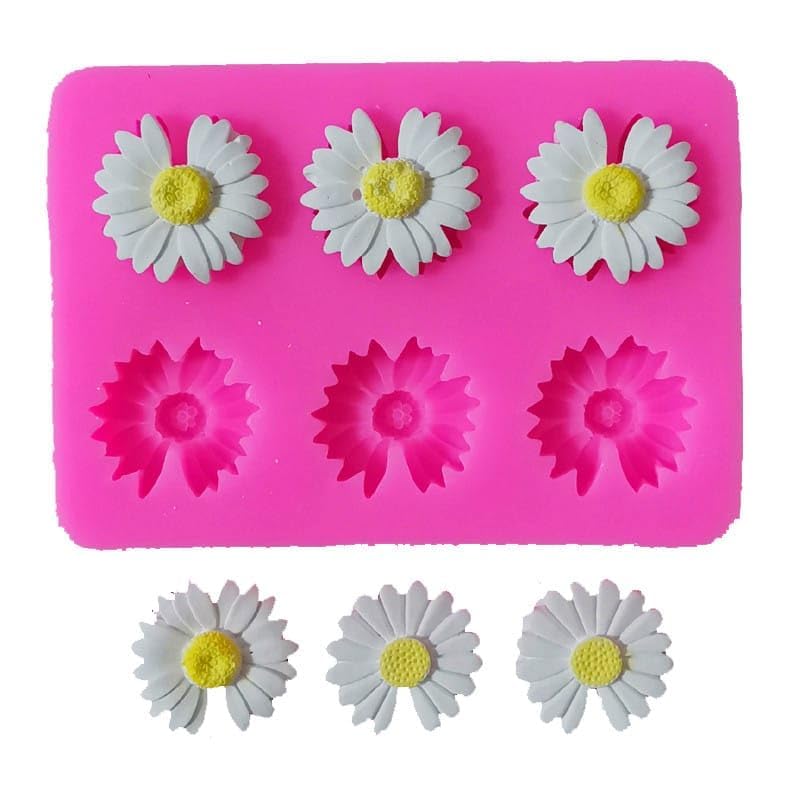 Daisy Flower Mould Candle Mold Silicone Moulds Sunflower Mini Fondant Silicon Molds Gumpaste Chocolate Clay Art Resin Crafts 6 Cavity Small-picture-12