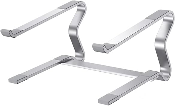 One-Piece Laptop Stands, High Load Bearing Desk Stand, Portable, Holds 10-17" Laptop. Gray