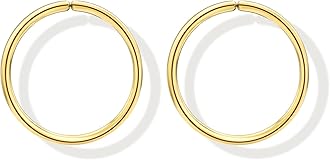- Small Gold or Sterling Silver Huggie Hoop Earrings for Women Cartilage Nose Helix Tragus
