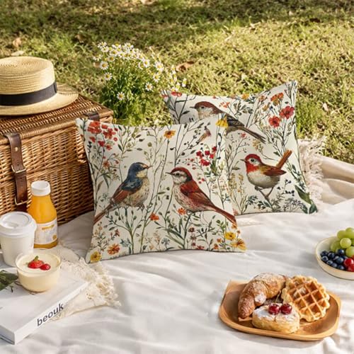 Housse de coussin impermeable anti tache lin beige 60x60
