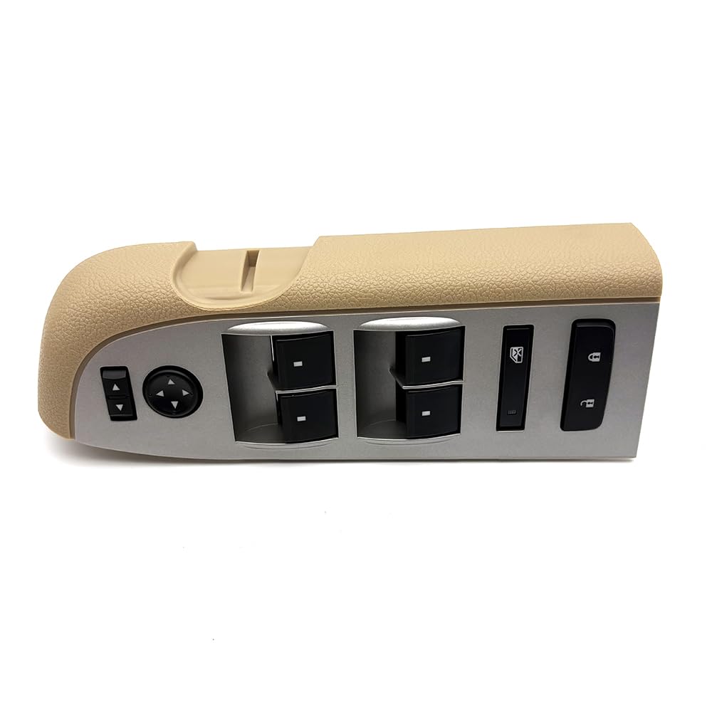 OE 22968506 20945129 Master Power Window Switch Driver Side Fit for 2010-2013 Chevry Silverado & GMC Sierra Without Power Folding Mirrors Beige