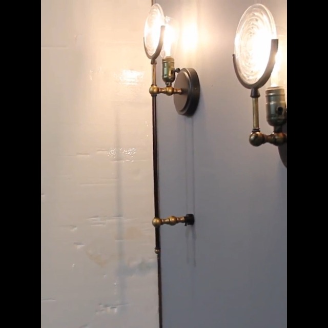 Image of Rustic Wall Sconce Wall Mounted Industrial Lamp Retro Vertical Lighting - PAR36 Wall Lights - Auto Engine Head Light - Steampunk Lantern Farmhouse Fixture - Aircraft Tractor Headlamp Wall Lamps