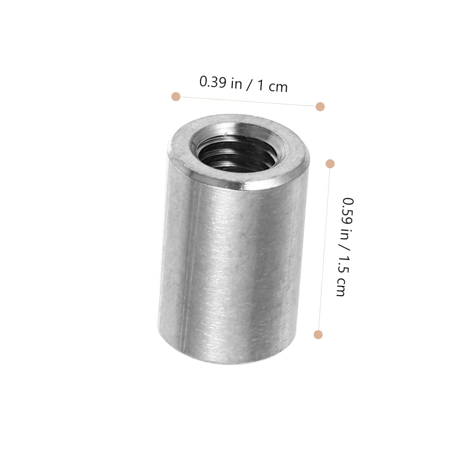 20pcs Stainless Steel Round Coupling Nuts for Threaded Rods High Strength Welding Connector Cylindrical Nuts for Industrial and Home Use