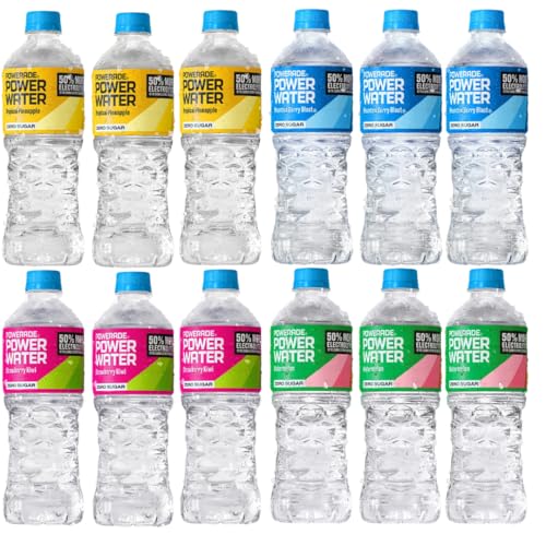 Powerade Power Water Zero Sugar Variety Pack, 20 oz Bottles (12 Pack) – Watermelon, Mountain Berry...