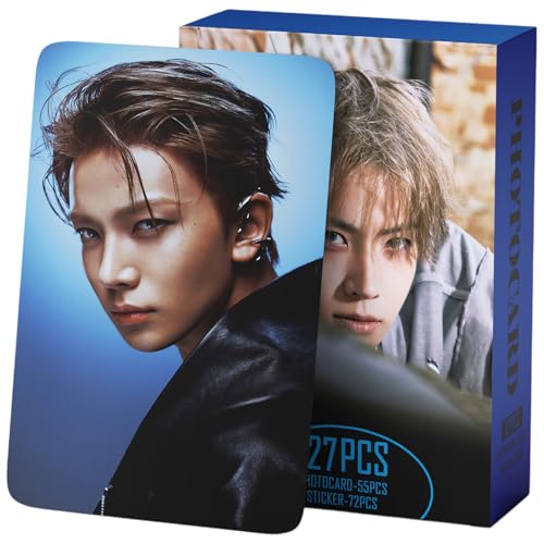 Yuto 127 PCS Album THE SIN : Vanish Photocards 55 PCS Lomo Cards Set 72 PCS Stickers Postcard Gift Merchandise for Boys and Girls (HEESEUNG)