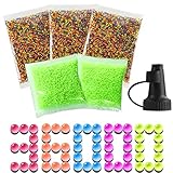 Gel Ball Bullet Refill Ammo (36,000pcs,7-8mm), Glow in The Dark Water Beads with Funnel Tip for Gel Gun Blaster Toy Accessories, Home Decoration