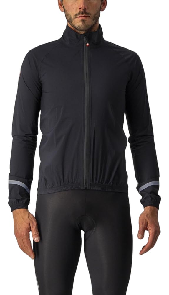 Castelli Men's Black Emergency 2 Waterproof Long Sleeve Performance Cycling Jacket