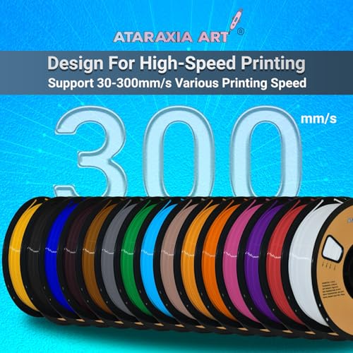 Image of ATARAXIA ART RED PETG Filament 1.75mm, 3D Printer Filament, 1Kg /2.2lb Winded Spool, Dimensional Accuracy ±0.02mm,with Filament Storage Vacuum Bag, Fit Most FDM 3D Printer, Pantone Matched, PETG RED