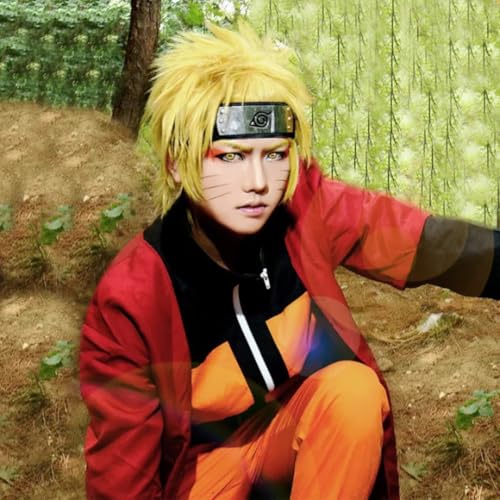 Image of WANNA PARTY Ninja Naru-To Anime Outfit for Halloween, Pretend Play & Dress-Up for Boys, Size 7 to 9 Years