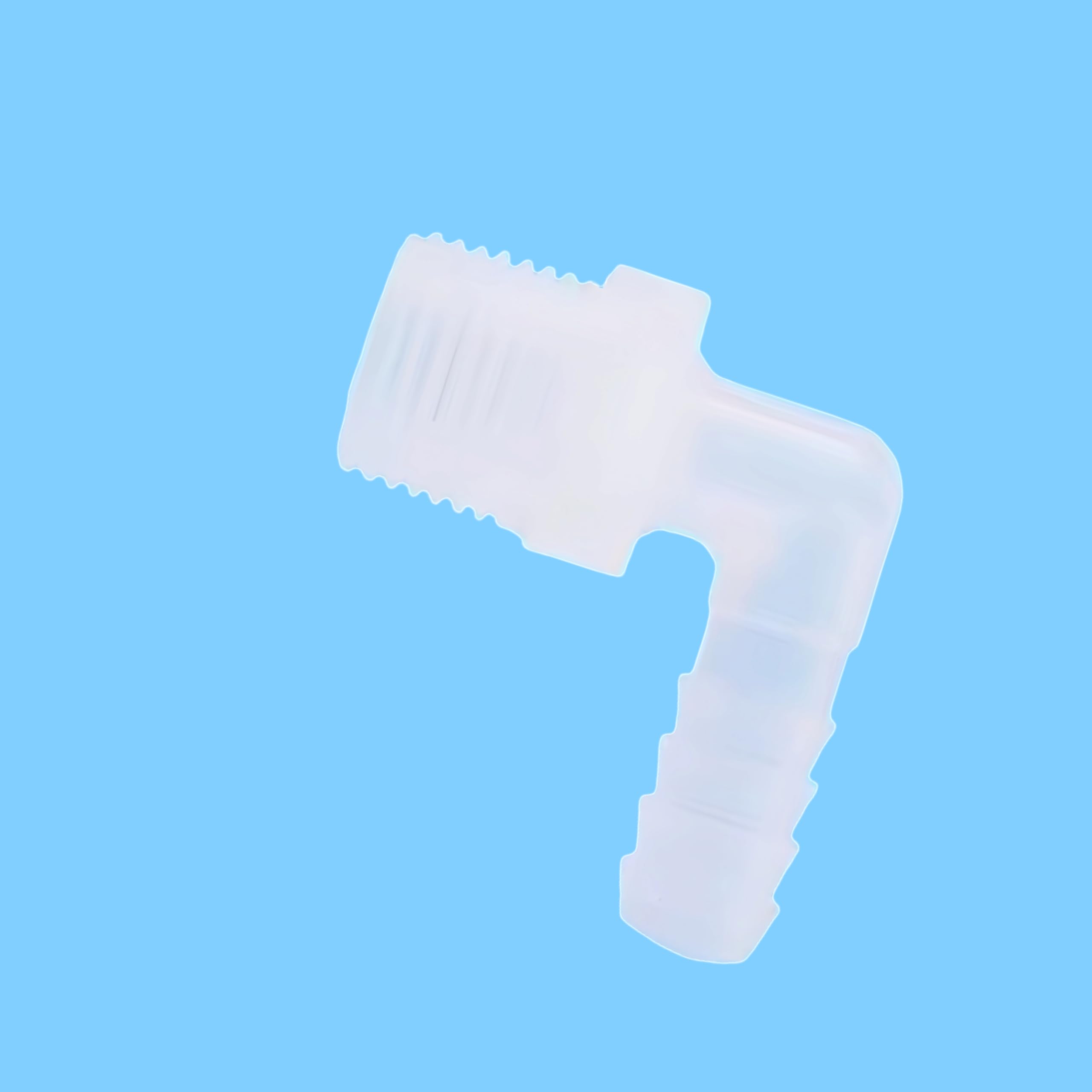 Plastikowa końcówka do węża — gwint męski 1/2G do złącza adaptera z końcówką 3/8” do paliwa, gazu, cieczy i powietrza — opakowanie 100 szt.(5/16inch 3/8G L-Type)