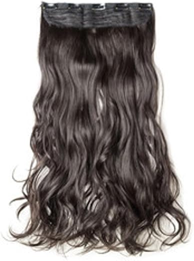 Clip-In Human Hair Extensions – 28 Inch Long Natural Black Color 100g Set for Women Soft Heat-Stylable Adds Volume &amp; Lengt...
