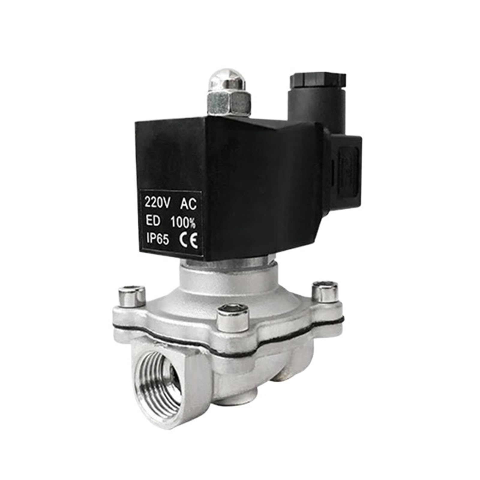 KKCZOFMJ 1-1/4" Normally Closed Electronic Solenoid Valve DN32 Waterproof Fully Enclosed Coil 110V AC Solenoid Valve(NPT-110VAC-EPDM-SEAL)