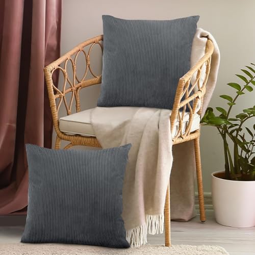 Aspire Homeware Grey Cushions with Covers Included 45 x 45 cm Pack of 4 (4-Cushion Covers, 4-Inserts) with Invisible Zipper Pattern Cushion for Home Décor, Bedroom & Sofa (18x18 Inchs) 5 Aspire Homeware Grey Cushions with Covers Included 45 x 45 cm Pack of 4 (4-Cushion Covers, 4-Inserts) with Invisible Zipper Pattern Cushion for Home Décor, Bedroom & Sofa (18x18 Inchs) - Image 5