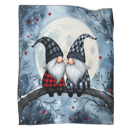 Jeté de canapé microfibre doux couverture gnomes dessin animé 3D - 3