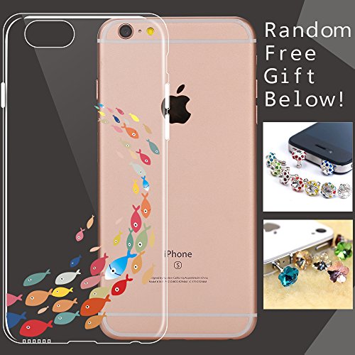 Iphone 6 Case, Iphone 6S Case, Doramifer Funny Series Protective Case [Anti-Slip] [Good Grip] [Ultra Thin] With Aesthetic 3D Print Soft Back Cover For 4.7 Inch Iphone 6/6S (Fishes) #TOP1