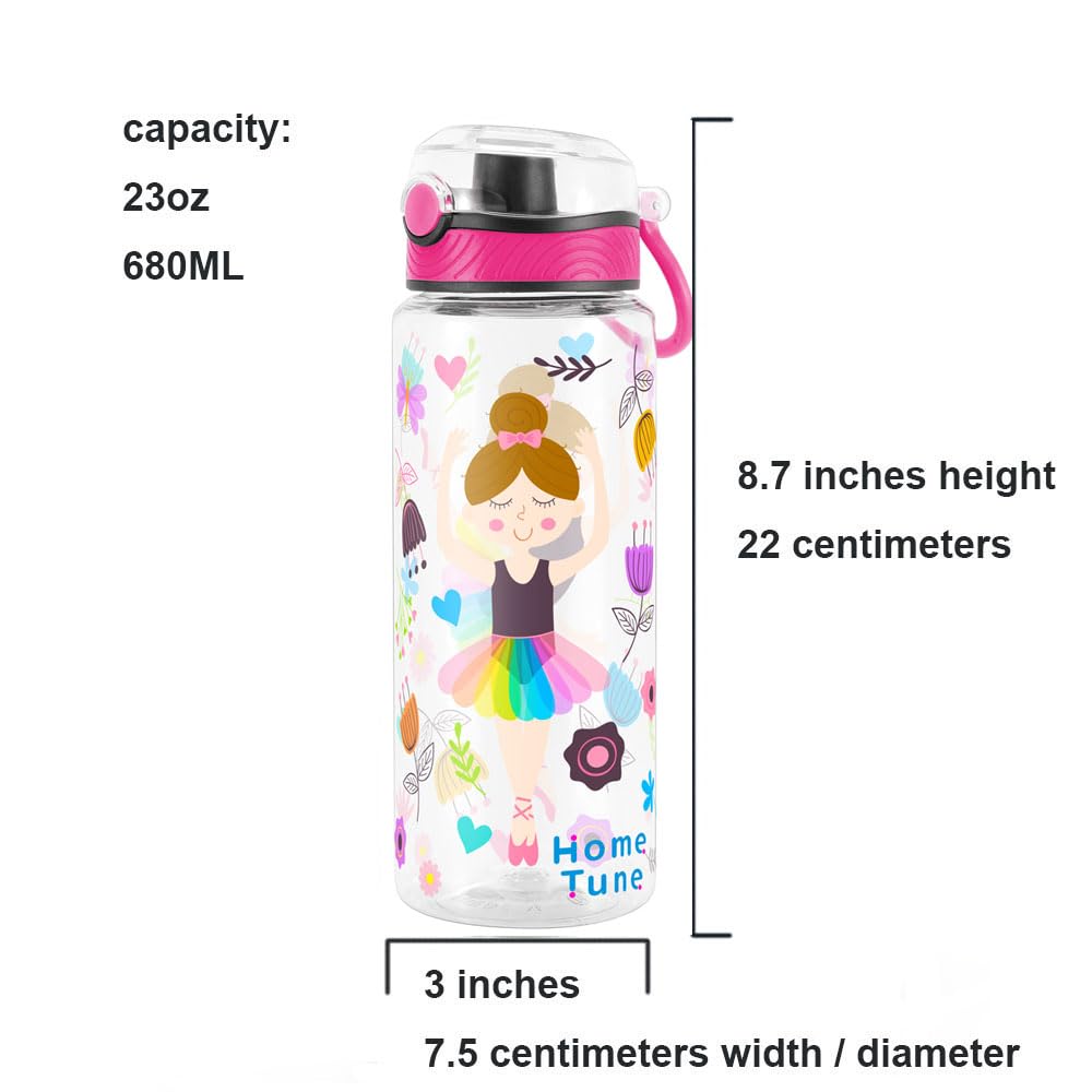 Cute Water Bottle For Kids – BPA-Free Tritan, Leakproof, With Carry Handle - View #2