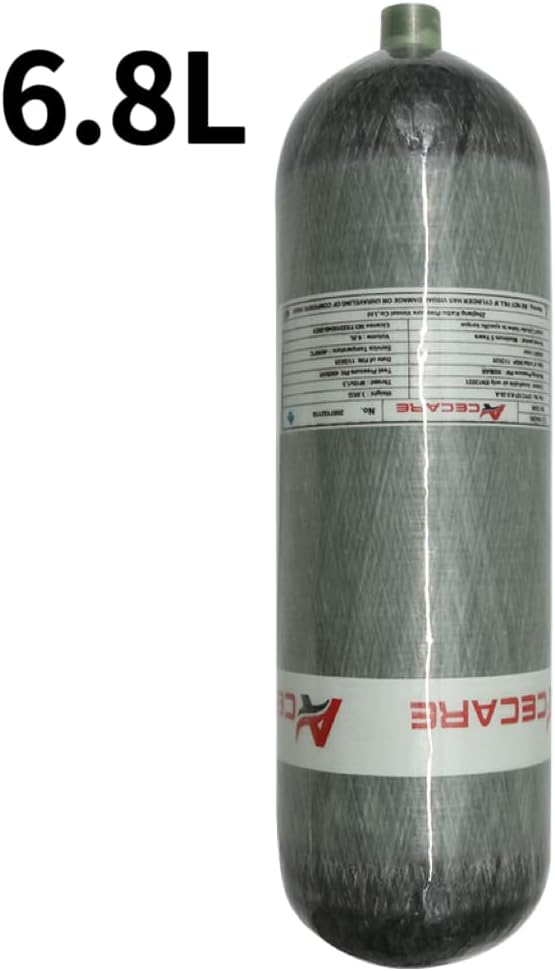 Acecare 6.8L ce Carbon Fiber Air Tank 4500psi PCP Refill Tank 300bar Charging Systems for Paintball PCP Rifle