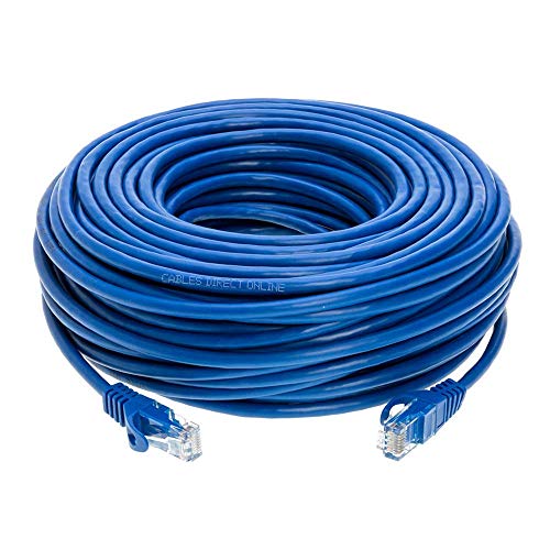 Cables Direct Online Snagless Cat5E Ethernet Network Patch Cable Blue 50 Feet #TOP5
