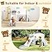 10-in-1 Toddler Slide Playset,Indoor Playground for Kids 1-3 and Toddler Outdoor playset with Golf Set, Basketball Hoop, Climbing Frame, Drawing Board and Steering Wheel, Gray & White