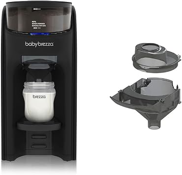 Baby Brezza - Formula Pro Advanced, Automatic Bottle Preparer and Formula Dispenser, Bottle Making Machine, Includes Funnel Refill and Cover, Black Set