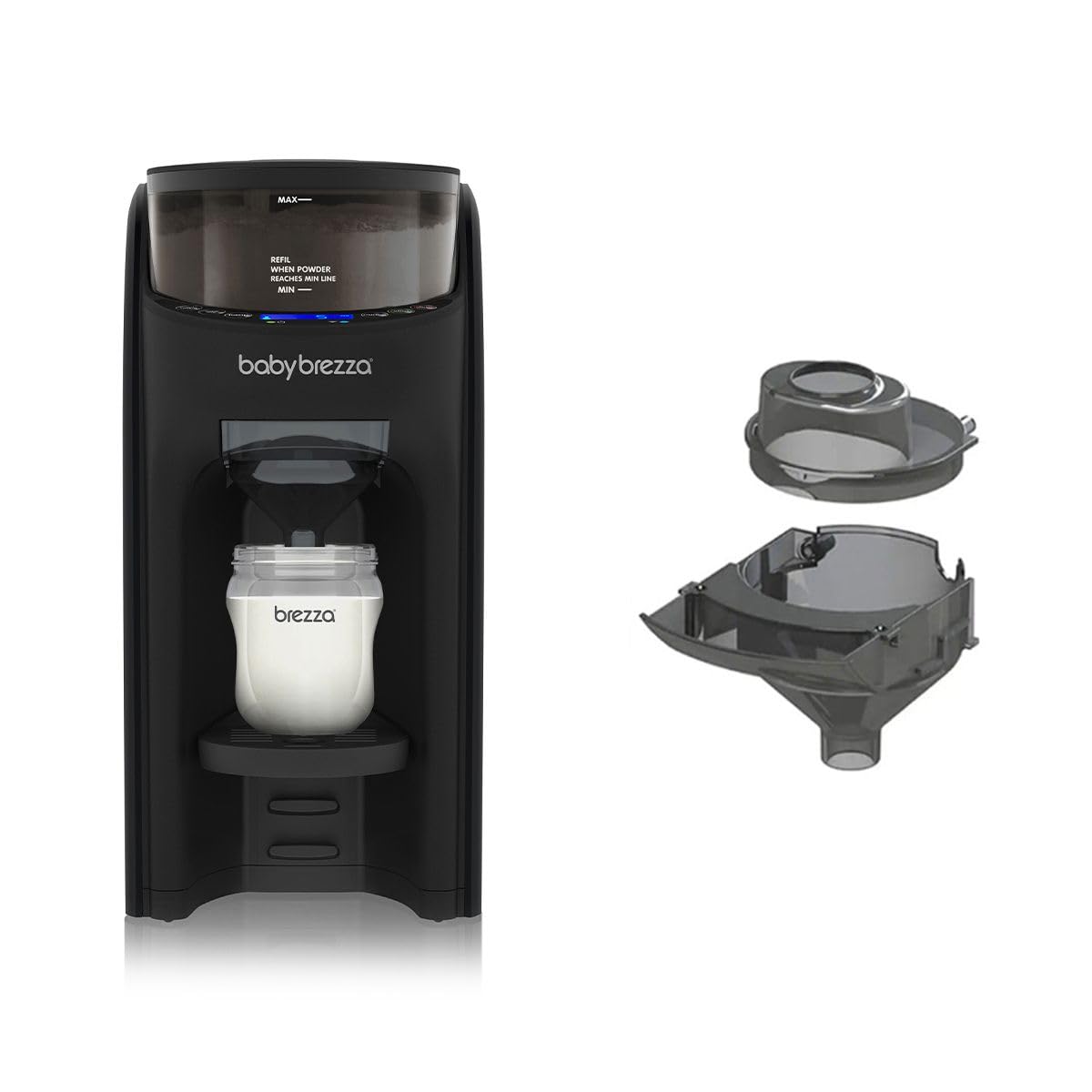 Baby Brezza Formula Pro Advanced + Extra Funnel Set / All Black