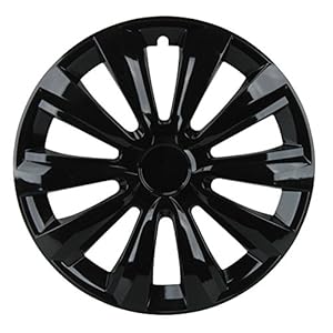 cartrend Radkappen Delta, 14 Zoll, für alle gängigen Stahlfelgen, aus Spezial-ABS-Qualitätskunsts... schlagfest, zweischichtige Metallic-Lackierung, überlackierbar, schwarz, 1 Stück